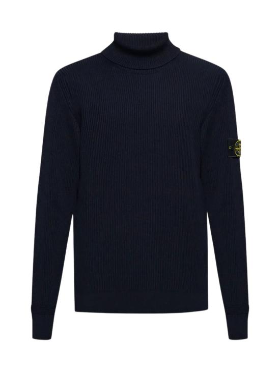 26FW 스톤 아일랜드 슬리브 로고 패치 하이 칼라 스웨터 L2S155100052S00C2 V0020 NAVY