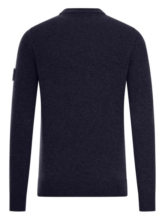 26FW 스톤 아일랜드 램스울 립드 트림 레귤러 핏 크루넥 점퍼 L2S155100072S00A3 V0020 NAVY - STONE ISLAND