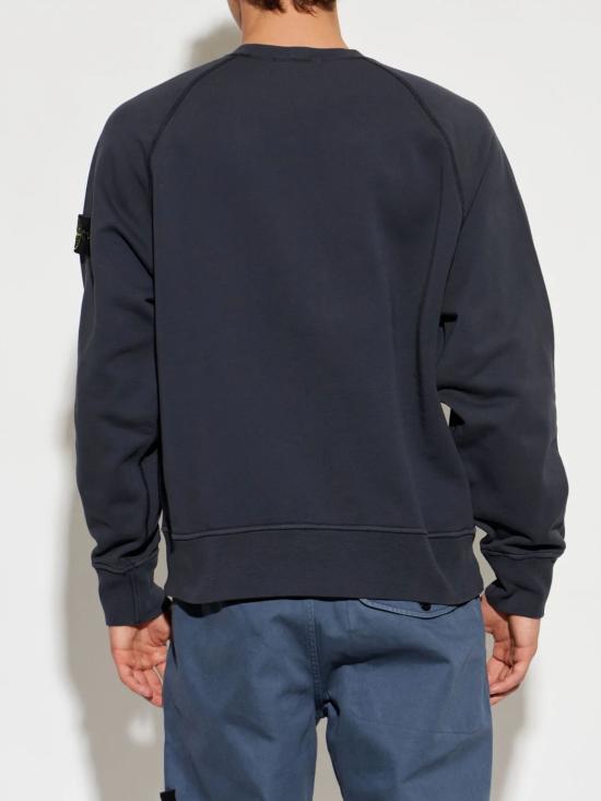 26FW 스톤 아일랜드 오가닉 코튼 플리스 오버사이즈핏 크루넥 스웨트셔츠 L2S156100008S0051 V002A NAVY - STONE ISLAND