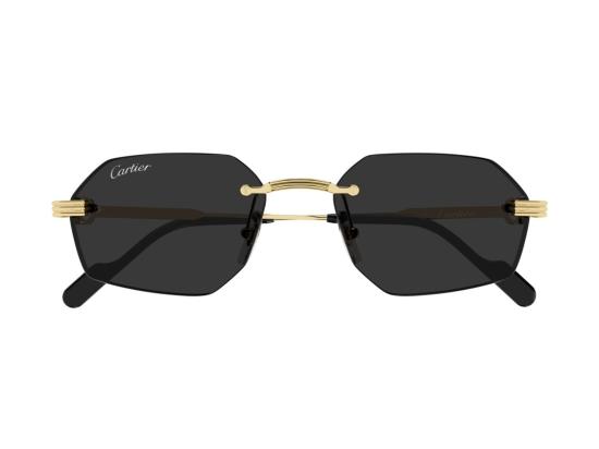 26FW 까르띠에 선글라스 골드 Ct0616s 테 없는 육각형 - CARTIER