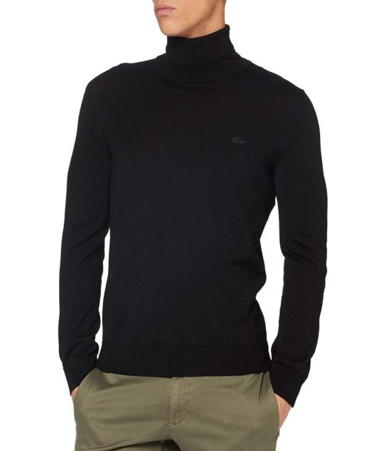 26FW 라코스테 메리노 울 터틀넥 스웨터 AH1959031 Black