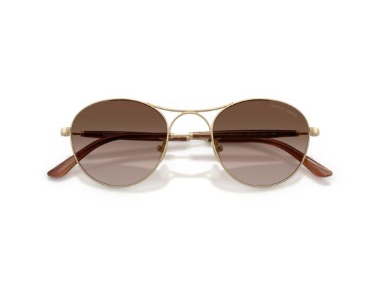 26FW 조르지오 아르마니 선글라스 골드 0Ar6177 더블 브릿지 라운드 - GIORGIO ARMANI