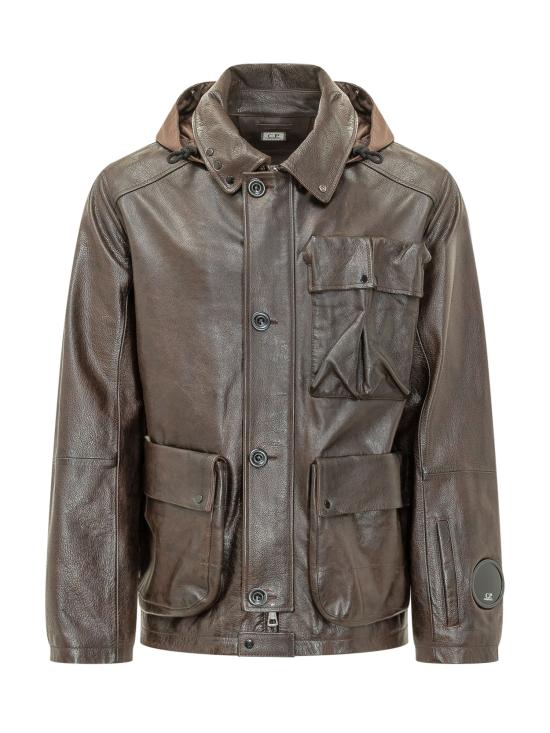 26FW 씨피 컴퍼니 가죽 자켓 21CMOW304A110457L 380 DARK CHOCOLATE