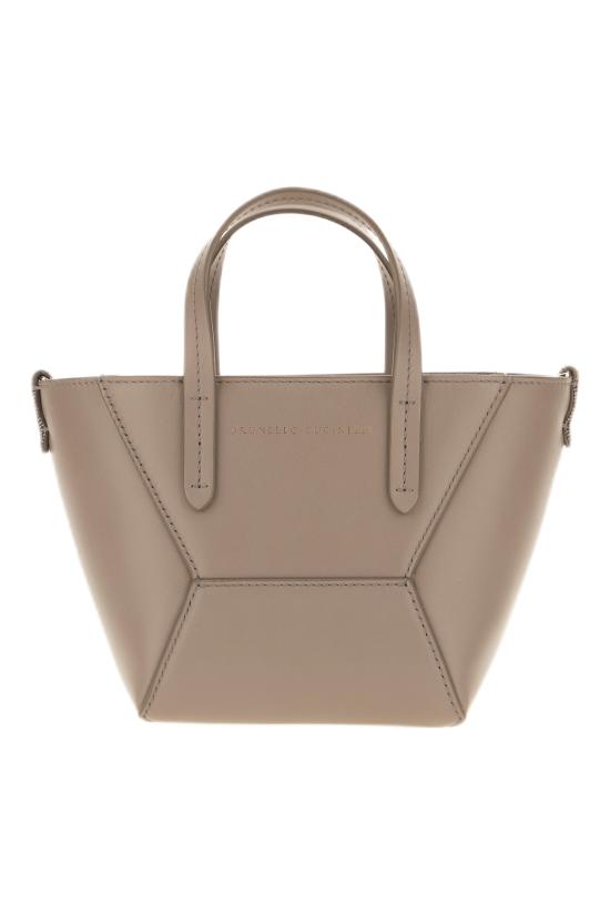 26FW 브루넬로 쿠치넬리 카프스킨 BC Duo 미니 백 모닐레 장식 MBXAD2675 C9784 STEEL