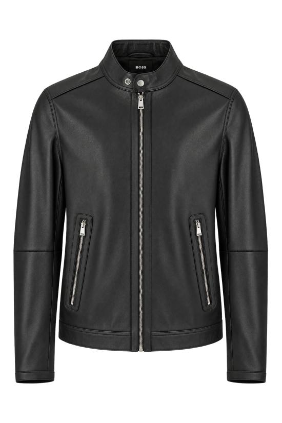 26FW 휴고보스 가죽 자켓 50564586 001 BLACK