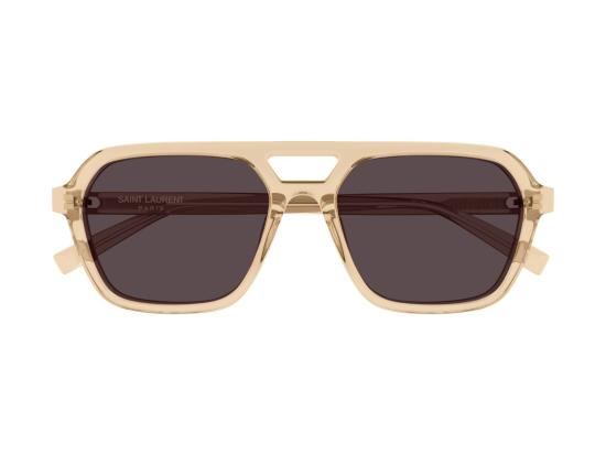 26FW 생로랑 선글라스 베이지 SL 905 컷아웃 반투명 오버사이즈 스퀘어 - SAINT LAURENT