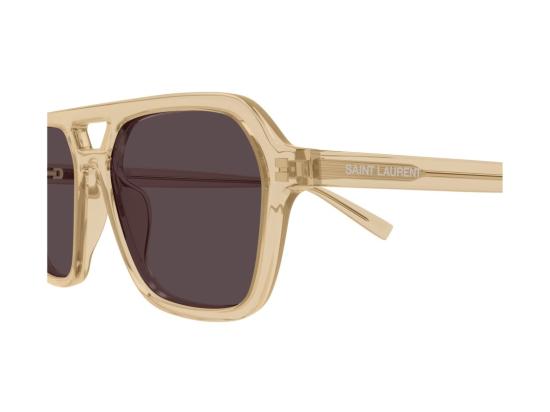 26FW 생로랑 선글라스 베이지 SL 905 컷아웃 반투명 오버사이즈 스퀘어 - SAINT LAURENT