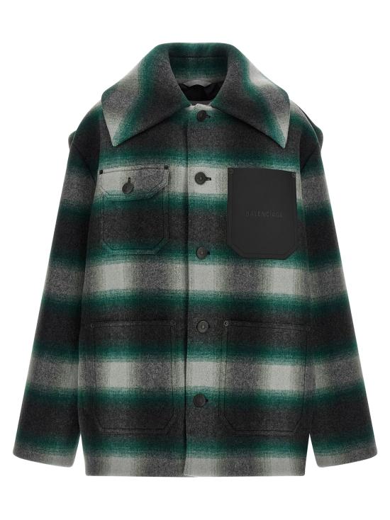 26FW 발렌시아가 워크웨어 코쿤 아우터웨어 A009IUTUU573010 Green