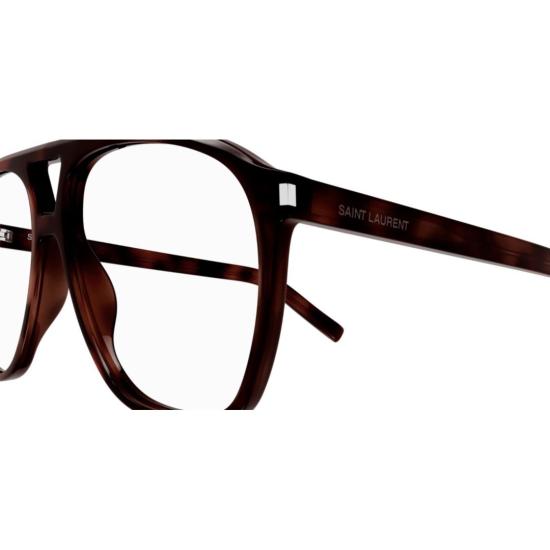26FW 생로랑 선글라스 SL 596 듄 옵트 토터스쉘 오버사이즈 에비에이터 - SAINT LAURENT