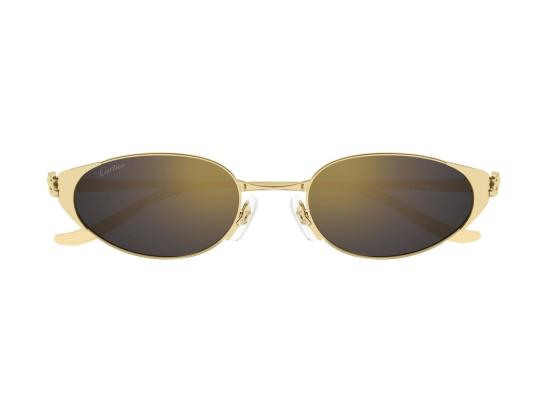 26FW 까르띠에 선글라스 골드 Ct0630s 그라데이션 메탈 타원형 - CARTIER