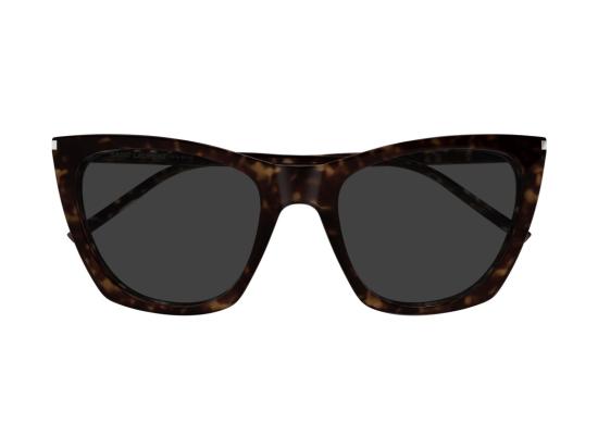 26FW 생로랑 선글라스 SL 214 케이트 씬 토터스쉘 아세테이트 볼드 오버사이즈 - SAINT LAURENT