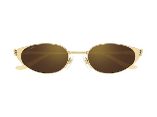 26FW 까르띠에 선글라스 골드 Ct0630s 그라데이션 메탈 타원형 - CARTIER