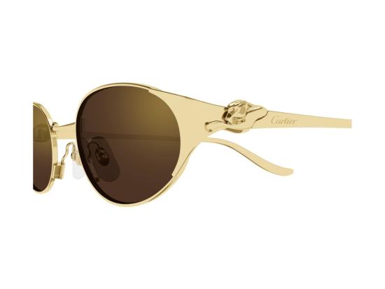 26FW 까르띠에 선글라스 골드 Ct0630s 그라데이션 메탈 타원형 - CARTIER