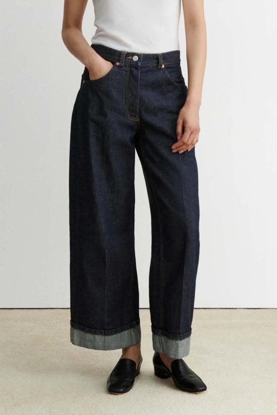  레이첼 코미 데님 팬츠 카르텔라 하이 콘트라스트 팬츠 로우 미션 데님 - RACHEL COMEY