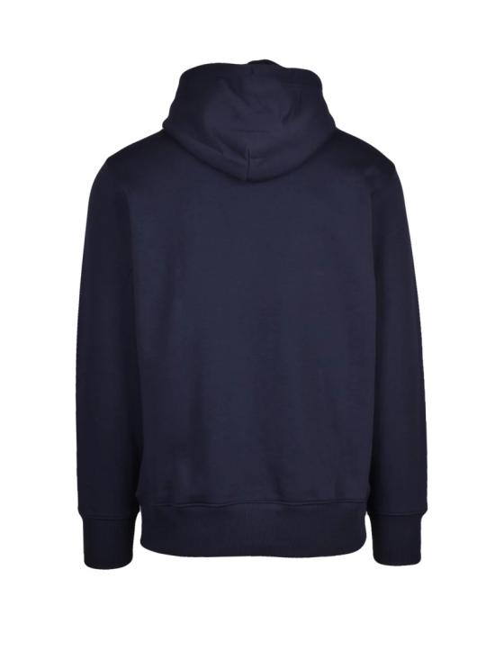 25FW 간트 탑 네이비 블루 풀오버, 안쪽은 기모 처리된 면 혼방 후드티 - GANT