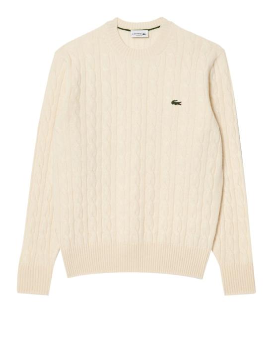 26FW 라코스테 케이블 크루넥 울 니트 AH2924XFJ Neutrals