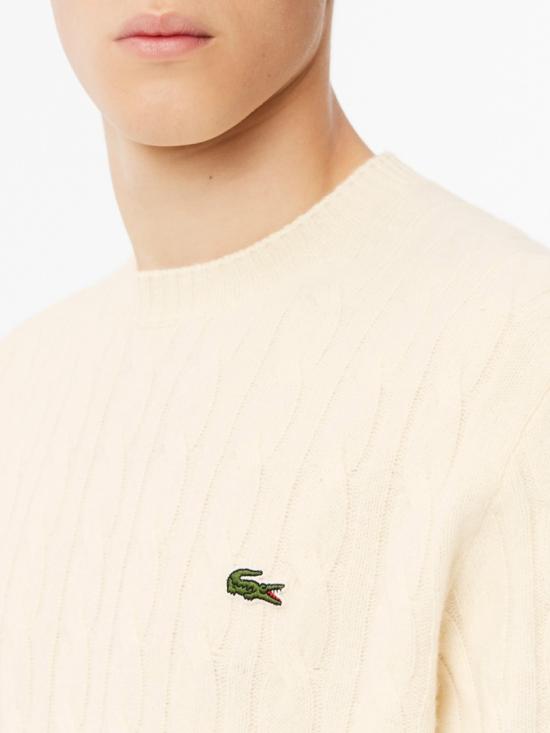 26FW 라코스테 케이블 크루넥 울 니트 AH2924XFJ Neutrals - LACOSTE