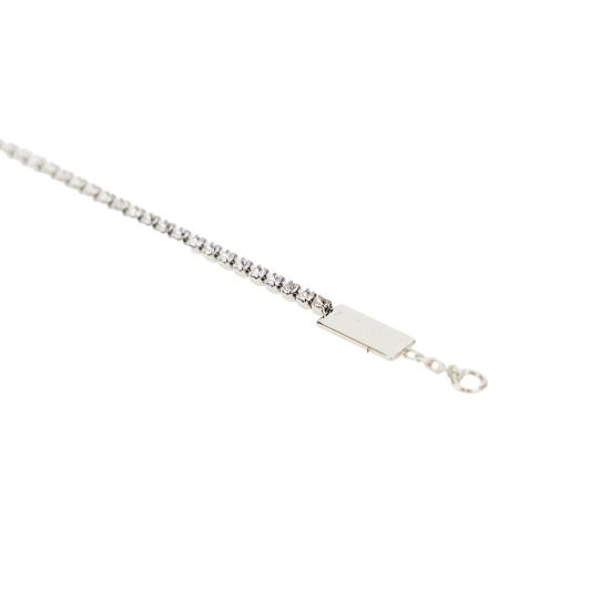 26FW 생로랑 메탈 앤 라인스톤 오피움 참 브레이슬릿 712345Y1526 Silver - SAINT LAURENT