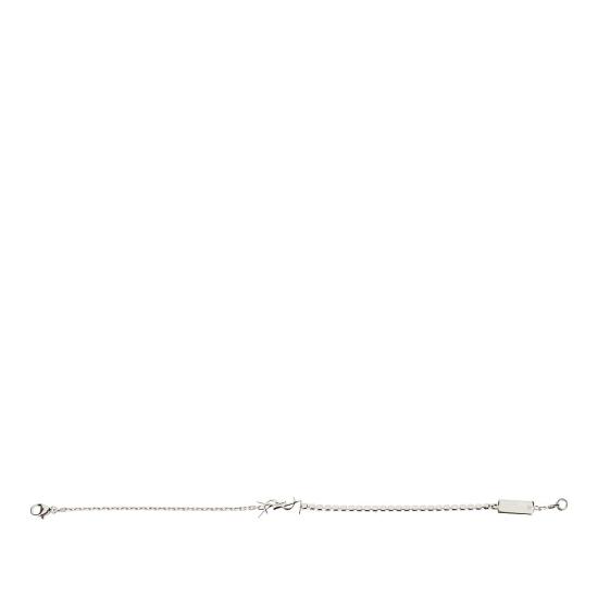 26FW 생로랑 메탈 앤 라인스톤 오피움 참 브레이슬릿 712345Y1526 Silver - SAINT LAURENT