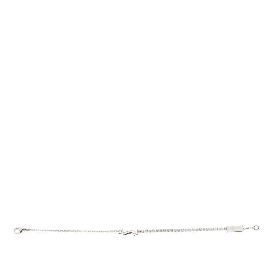 26FW 생로랑 메탈 앤 라인스톤 오피움 참 브레이슬릿 712345Y1526 Silver