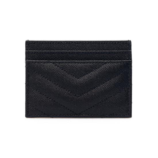 26FW 생로랑 카산드라 마틀라세 카드 케이스 423291BOW01 Black - SAINT LAURENT