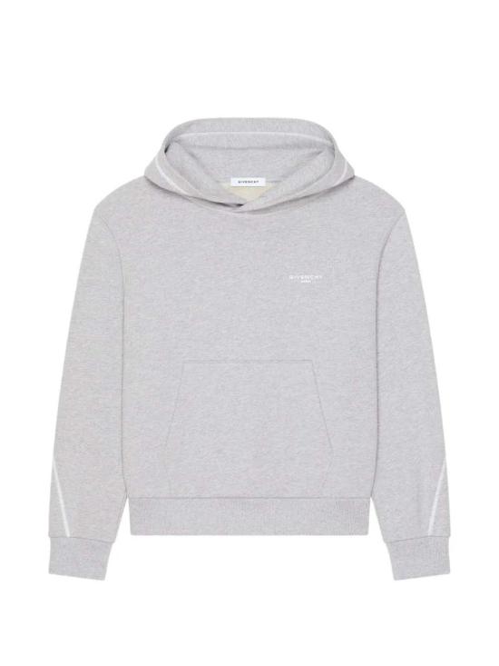 26FW 지방시 후드 티셔츠 BMJ0PW3YTA 055 LIGHT GREY MELANG