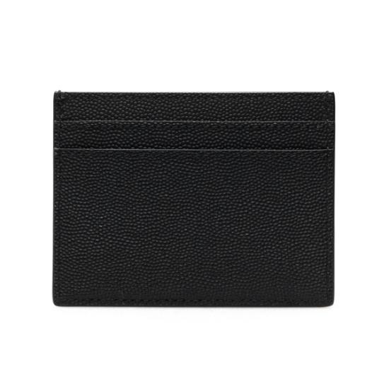26FW 생로랑 그랑 드 뿌드르 엠보스드 레더 카드 케이스 375946BTY0N Black - SAINT LAURENT