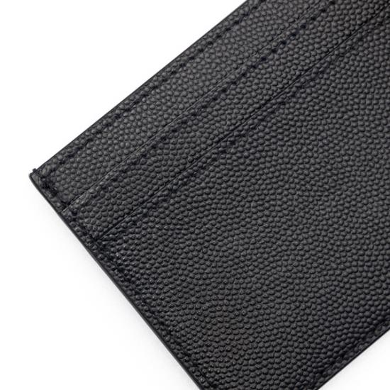 26FW 생로랑 그랑 드 뿌드르 엠보스드 레더 카드 케이스 375946BTY0N Black - SAINT LAURENT