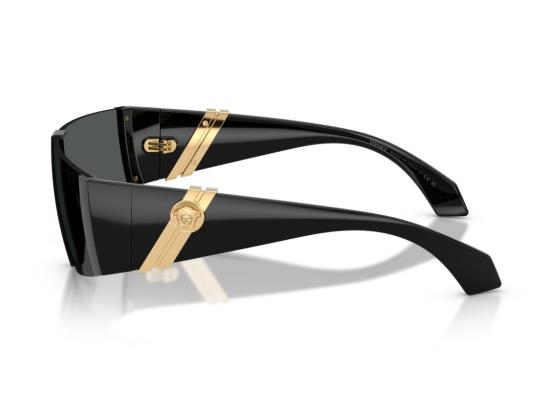 26FW 베르사체 선글라스 골드 0Ve4516 오버사이즈 쉴드 - VERSACE