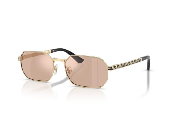 26FW 베르사체 선글라스 골드 0Ve2297 팔각형 - VERSACE