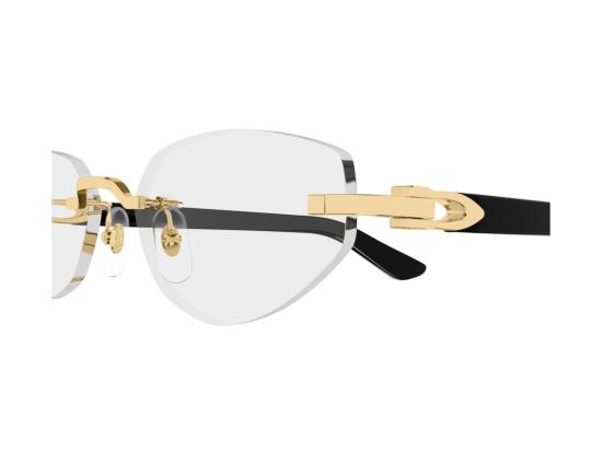 26FW 까르띠에 선글라스 골드 Ct0609o 테 없는 캣아이 안경 - CARTIER