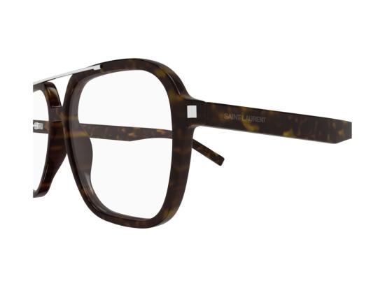 26FW 생로랑 선글라스 SL 545 옵트 메탈릭 토터스쉘 오버사이즈 스퀘어 안경 - SAINT LAURENT