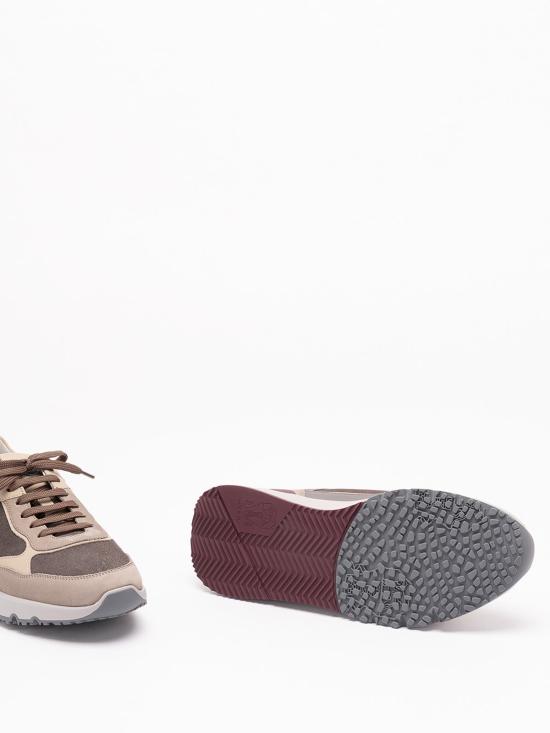26FW 브루넬로 쿠치넬리 누벅 레더 스웨이드 러닝 스니커즈 MZUSNEO355 CYR60 GRAY DOM - BRUNELLO CUCINELLI