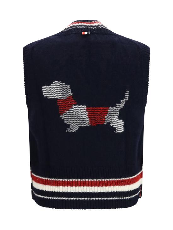 26FW 톰브라운 베스트 MKV097A Y1506 415 NAVY DOM - THOM BROWNE