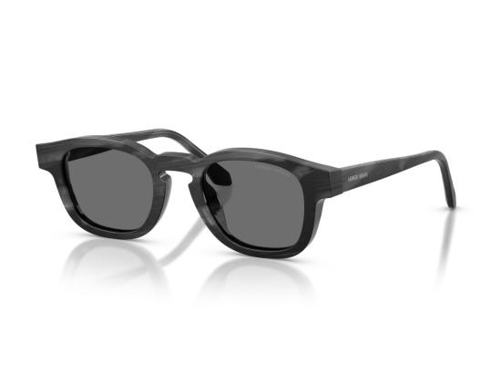 26FW 조르지오 아르마니 선글라스 0Ar8254u 마블 아세테이트 스퀘어 - GIORGIO ARMANI