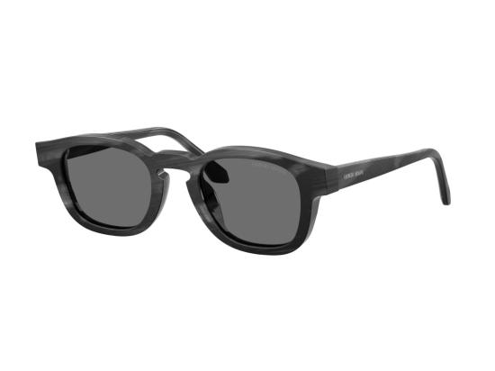 26FW 조르지오 아르마니 선글라스 0Ar8254u 마블 아세테이트 스퀘어 - GIORGIO ARMANI