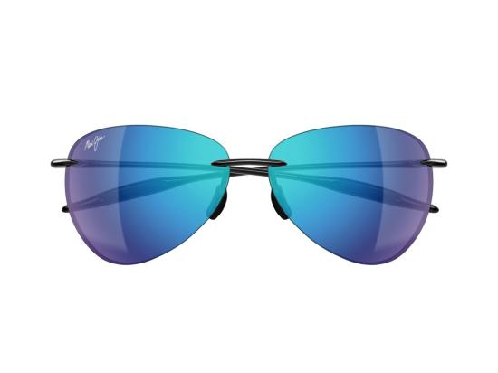 26SS 마우이짐 선글라스 블루 Mj0421s 미러 그라데이션 무테 물방울 - MAUI JIM