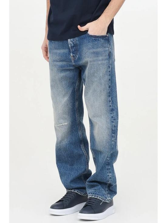  토미진 데님 팬츠 블루 컬러 레귤러핏 파이브포켓 코튼 진 - TOMMY JEANS