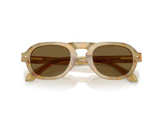 26FW 조르지오 아르마니 선글라스 브라운 0Ar8244 키홀 아세테이트 기하학적 - GIORGIO ARMANI