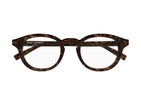 26FW 생로랑 선글라스 SL 907 키홀 호피무늬 아세테이트 라운드 - SAINT LAURENT