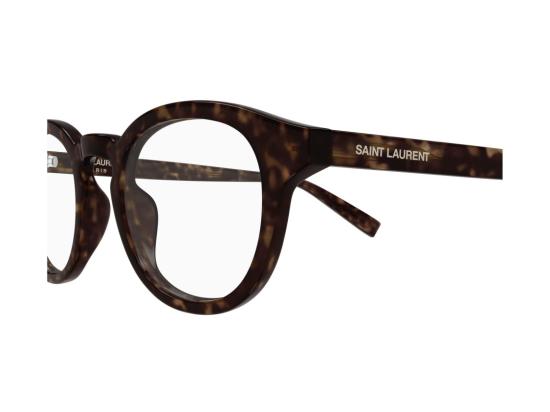 26FW 생로랑 선글라스 SL 907 키홀 호피무늬 아세테이트 라운드 - SAINT LAURENT