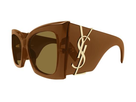 26FW 생로랑 선글라스 골드 SL M119 블레이즈 토터스쉘 아세테이트 오버사이즈 스퀘어 - SAINT LAURENT