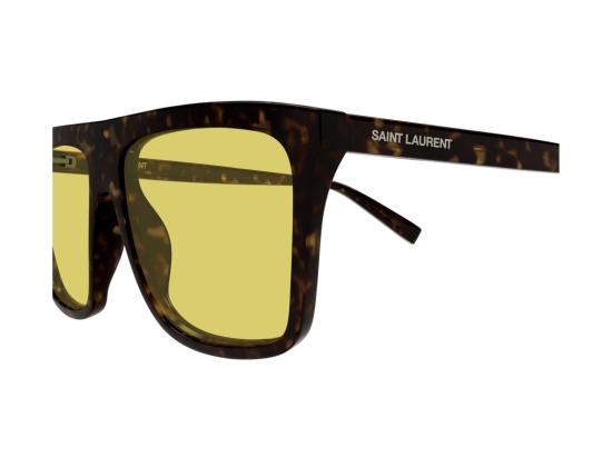 26FW 생로랑 선글라스 옐로우 SL 904 호피무늬 오버사이즈 스퀘어 - SAINT LAURENT