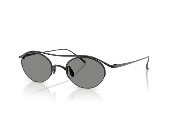 26FW 조르지오 아르마니 선글라스 블랙 0Ar6172t 티타늄 더블 브릿지 라운드 - GIORGIO ARMANI