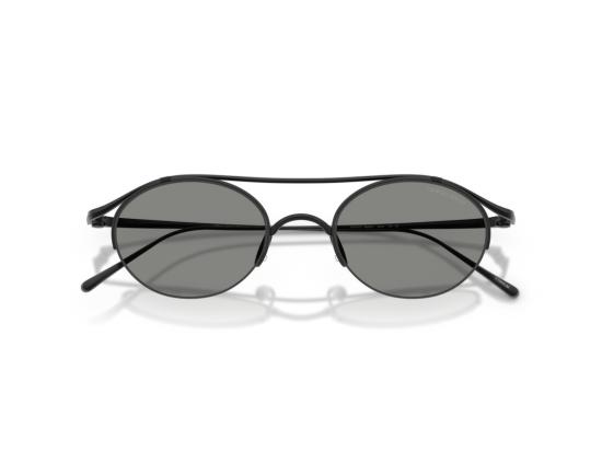 26FW 조르지오 아르마니 선글라스 블랙 0Ar6172t 티타늄 더블 브릿지 라운드 - GIORGIO ARMANI