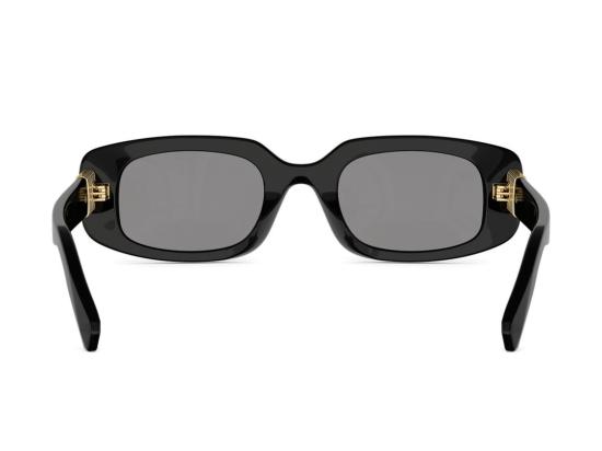 26SS 불가리 선글라스 블랙 Bv40084i 오버사이즈 골드 디테일 스퀘어 - BVLGARI