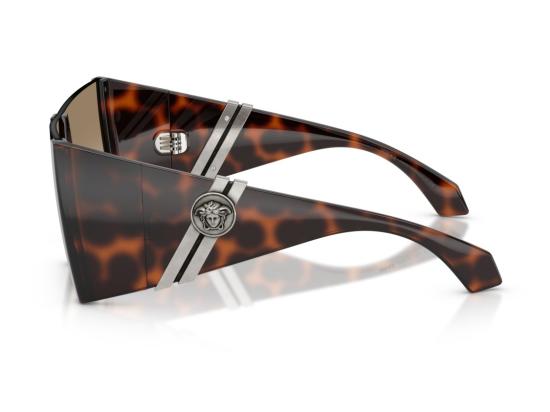 26FW 베르사체 선글라스 호피무늬 0Ve4515 오버사이즈 쉴드 - VERSACE