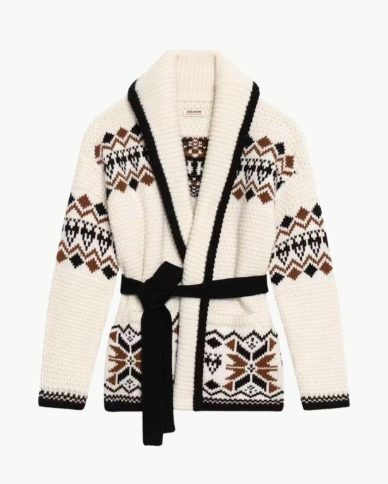  자딕앤볼테르 가디건 Zadig & Voltaire Erra 카디건 바닐라
