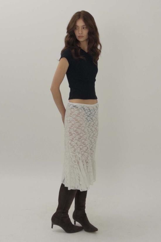  Mpaz Studio 미디 스커트 Odette 레이스 - OTHER BRANDS
