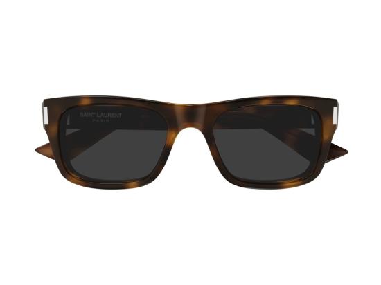 26FW 생로랑 선글라스 SL 83 메탈릭 호피무늬 아세테이트 스퀘어 - SAINT LAURENT